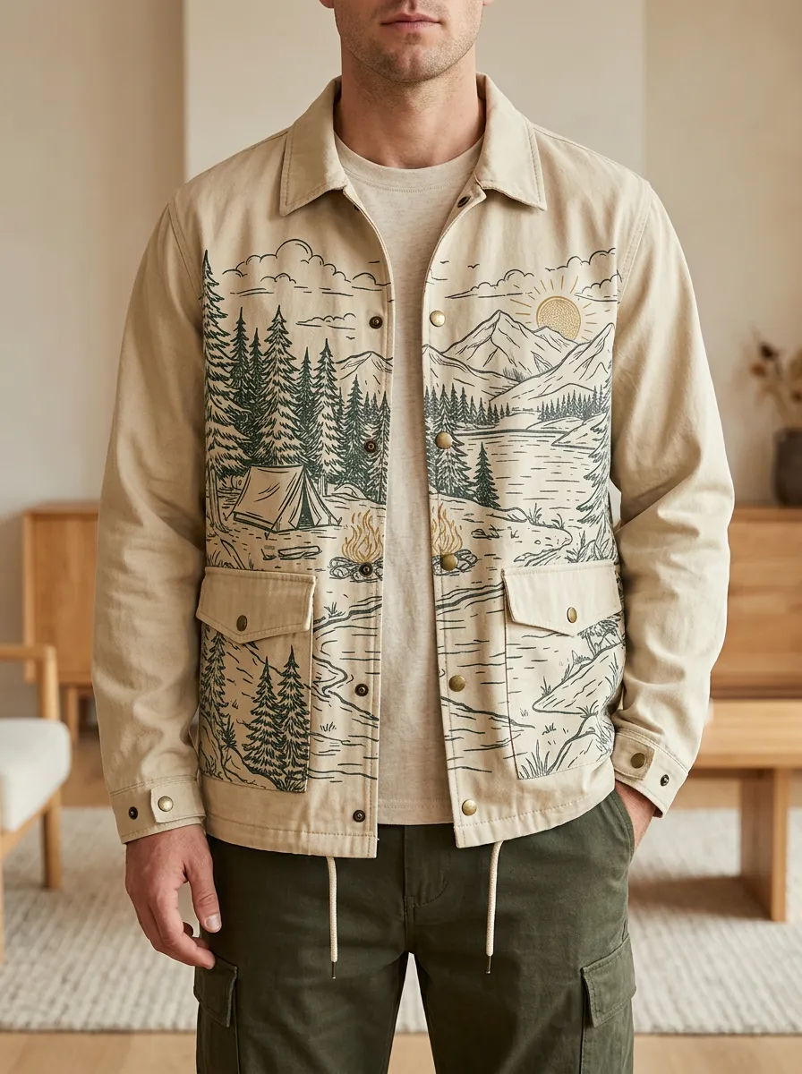 Men's Camping Mountain Forest Modern Journey Jacket