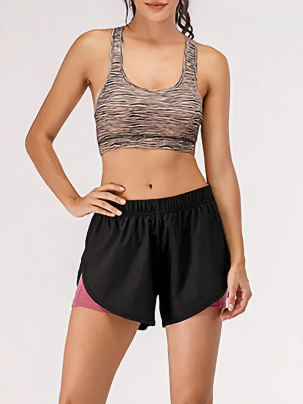 Elastic-Waist Pocketed Lightweight Running Shorts