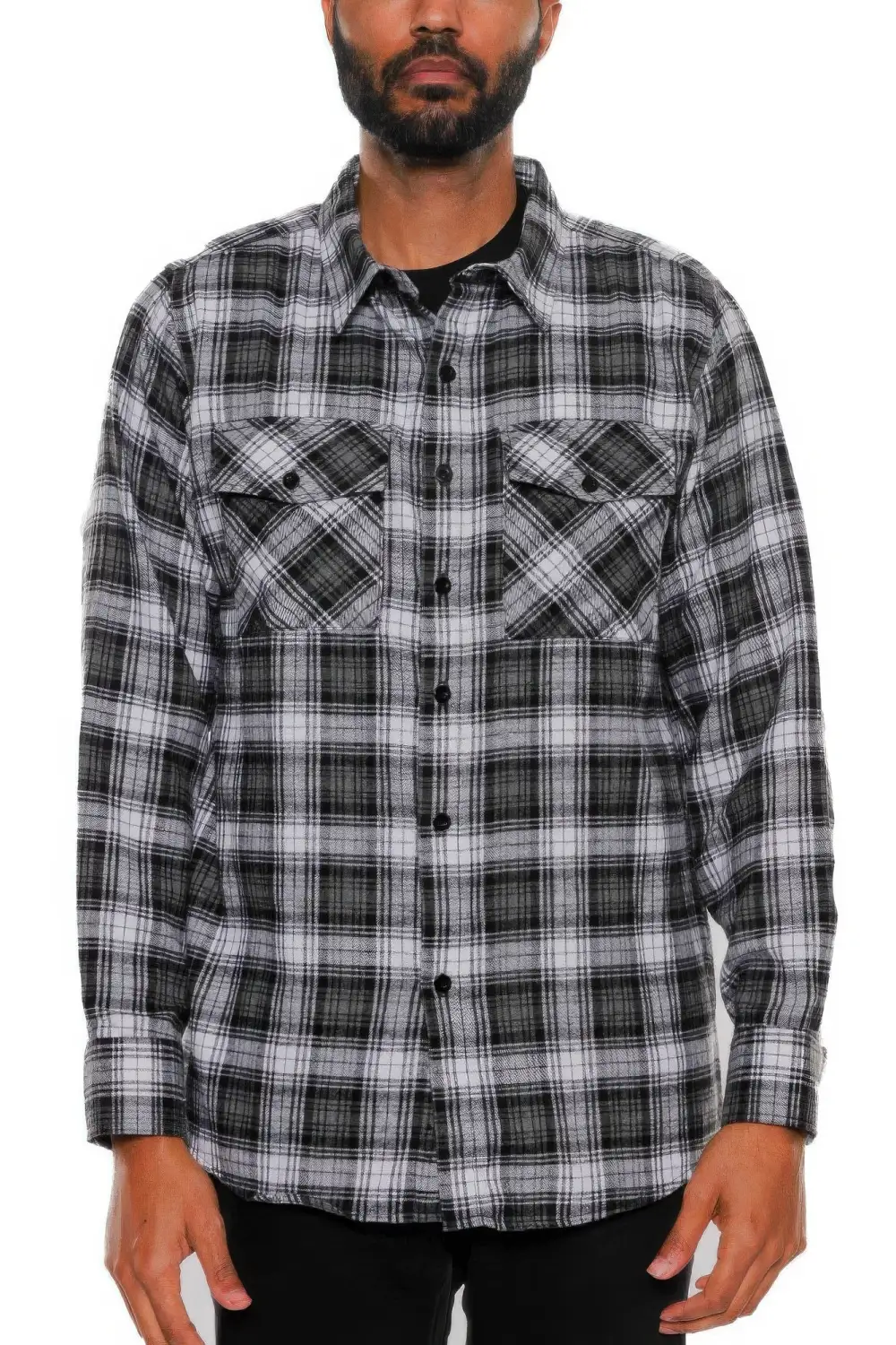 Regular Fit Checkered Plaid Flannel Shirt