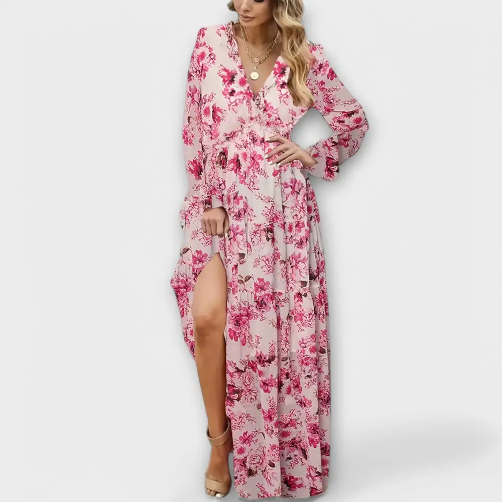 Pleated Flowing Casual Dress