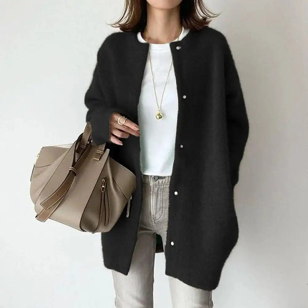 Knit Button Front Coat