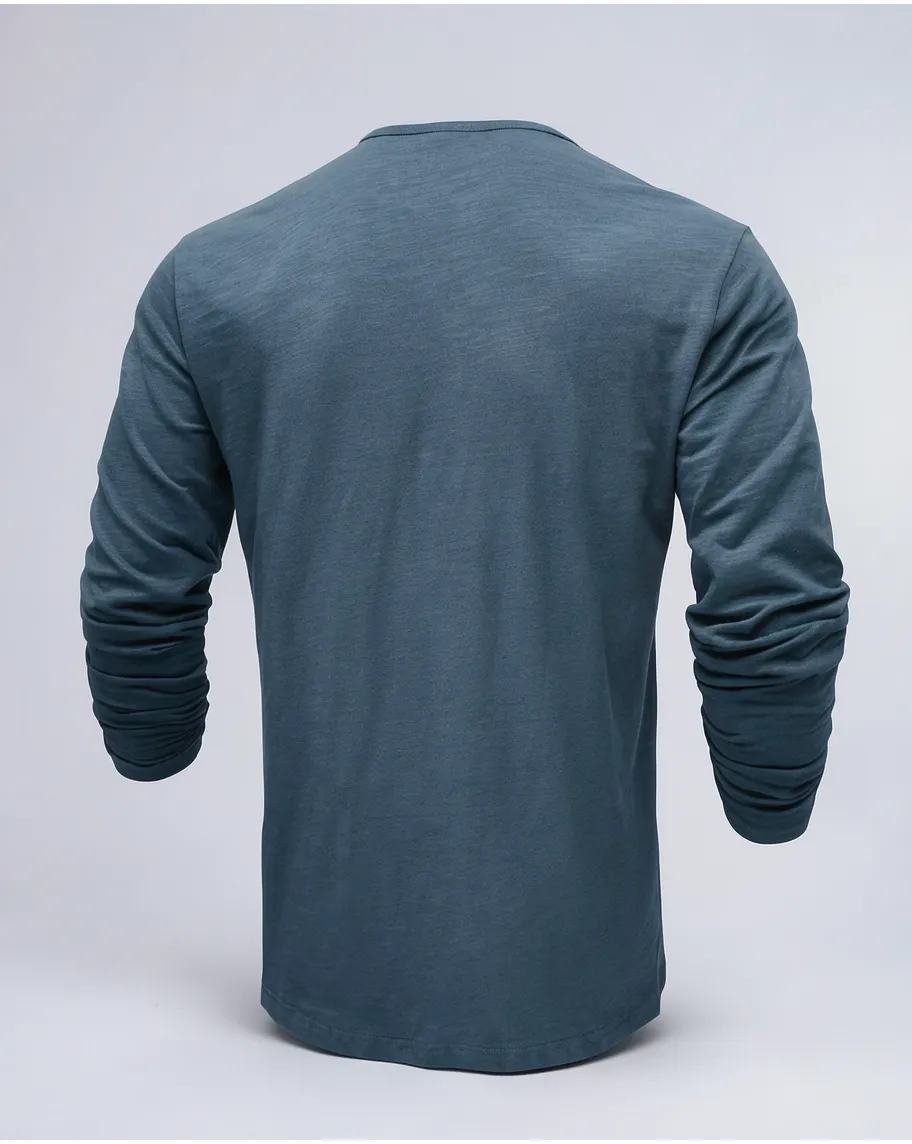 Classic Long Sleeve Henley Shirt