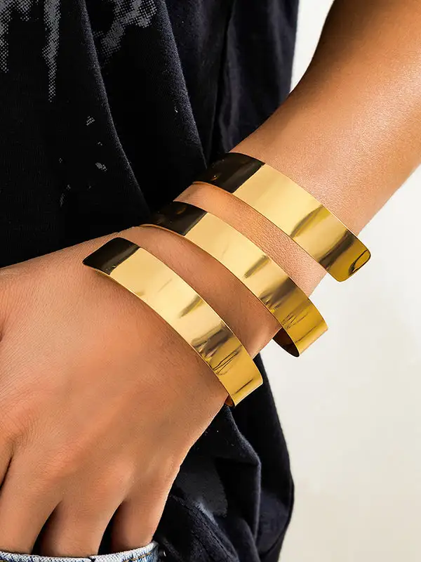 Everyday Geometric Alloy Statement Bracelet
