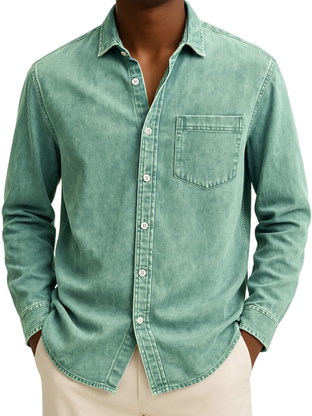 Long Sleeve Pocket Shirt