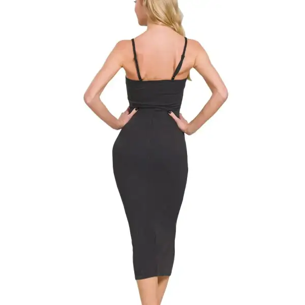 Ribbed Bodycon Midi Dress