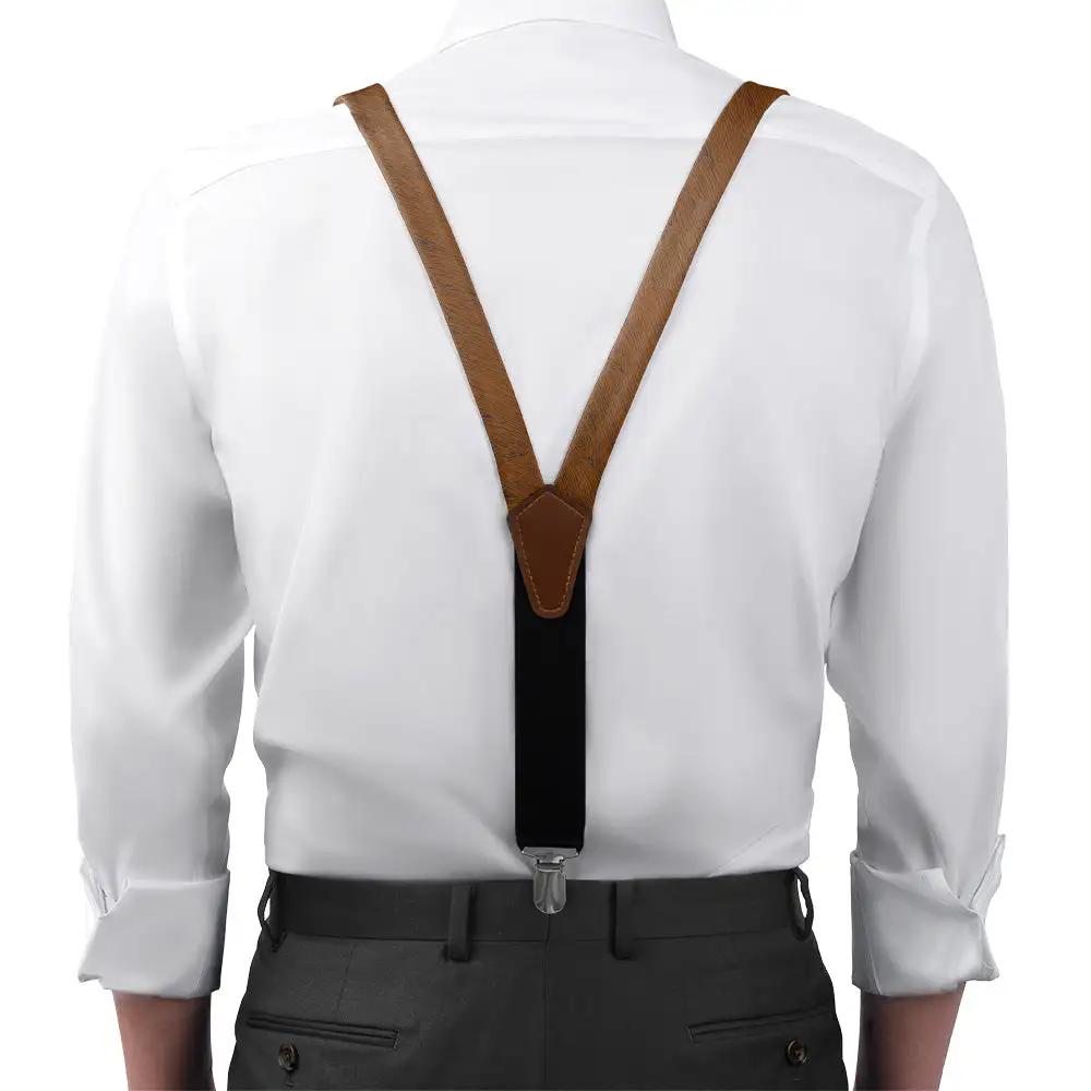 Woodgrain Pattern Suspenders