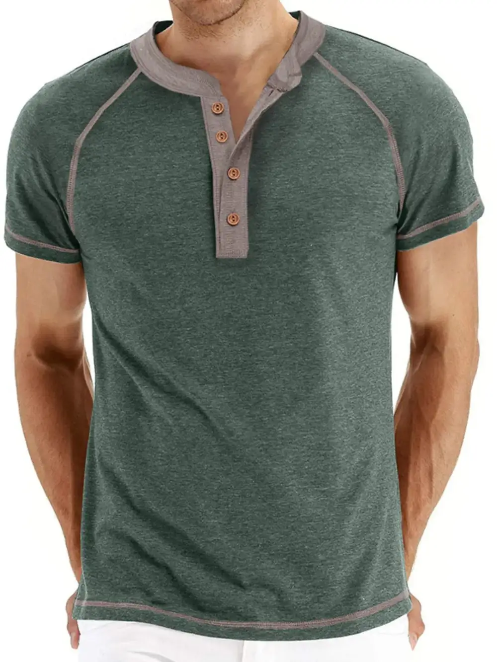 Utility Contrast Detail Collared Polo Shirt