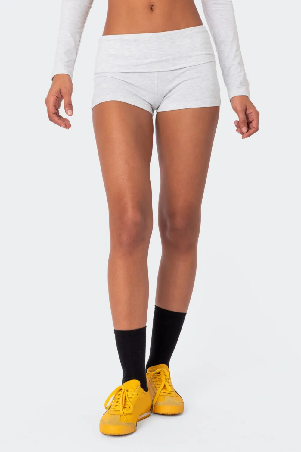 Fold Over Casual Shorts