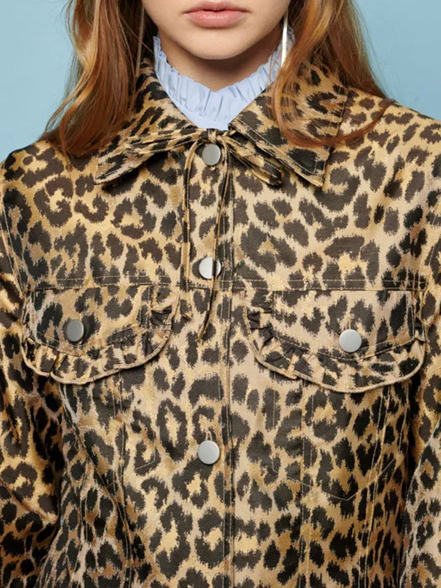 Regular Leopard Jacquard Jacket