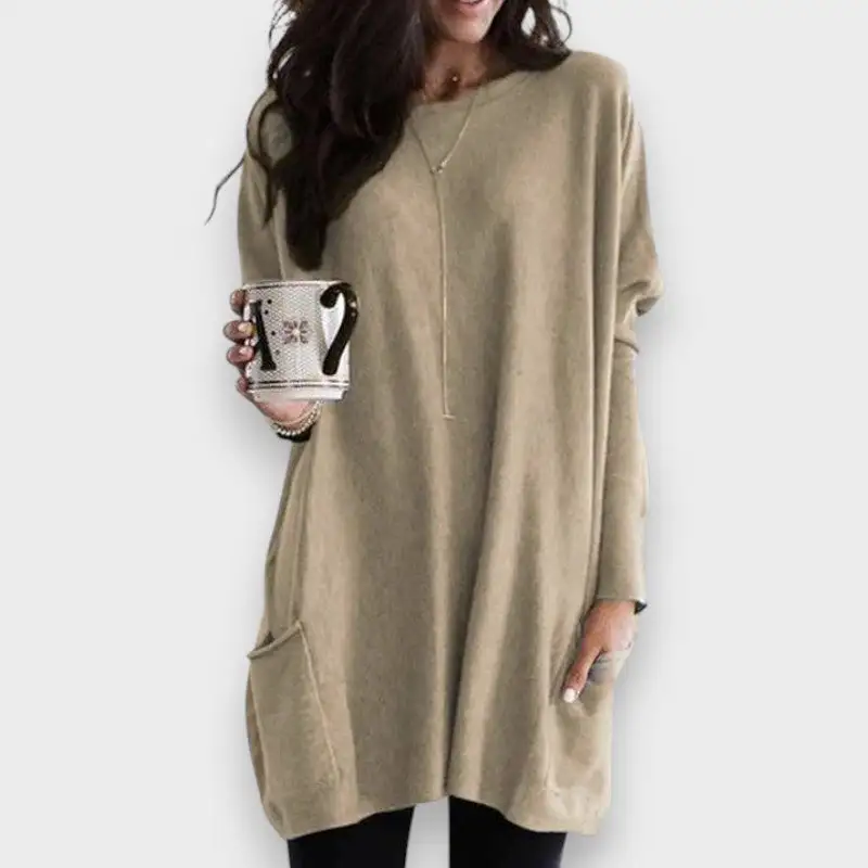 Pocket Detail Flowing Relaxed Casual Dress