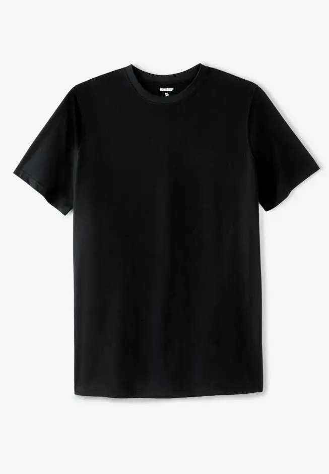 Shrink-Less Lightweight Longer-Length Crewneck T-Shirt