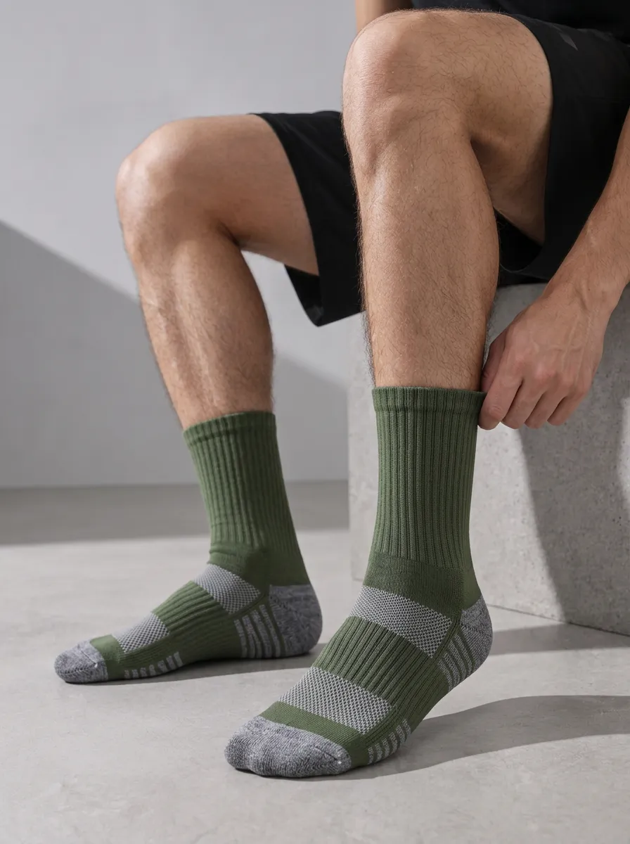 Men's Colorblock Ribbed Sport Socks