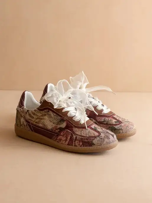 Tapestry Lace Up Sneakers