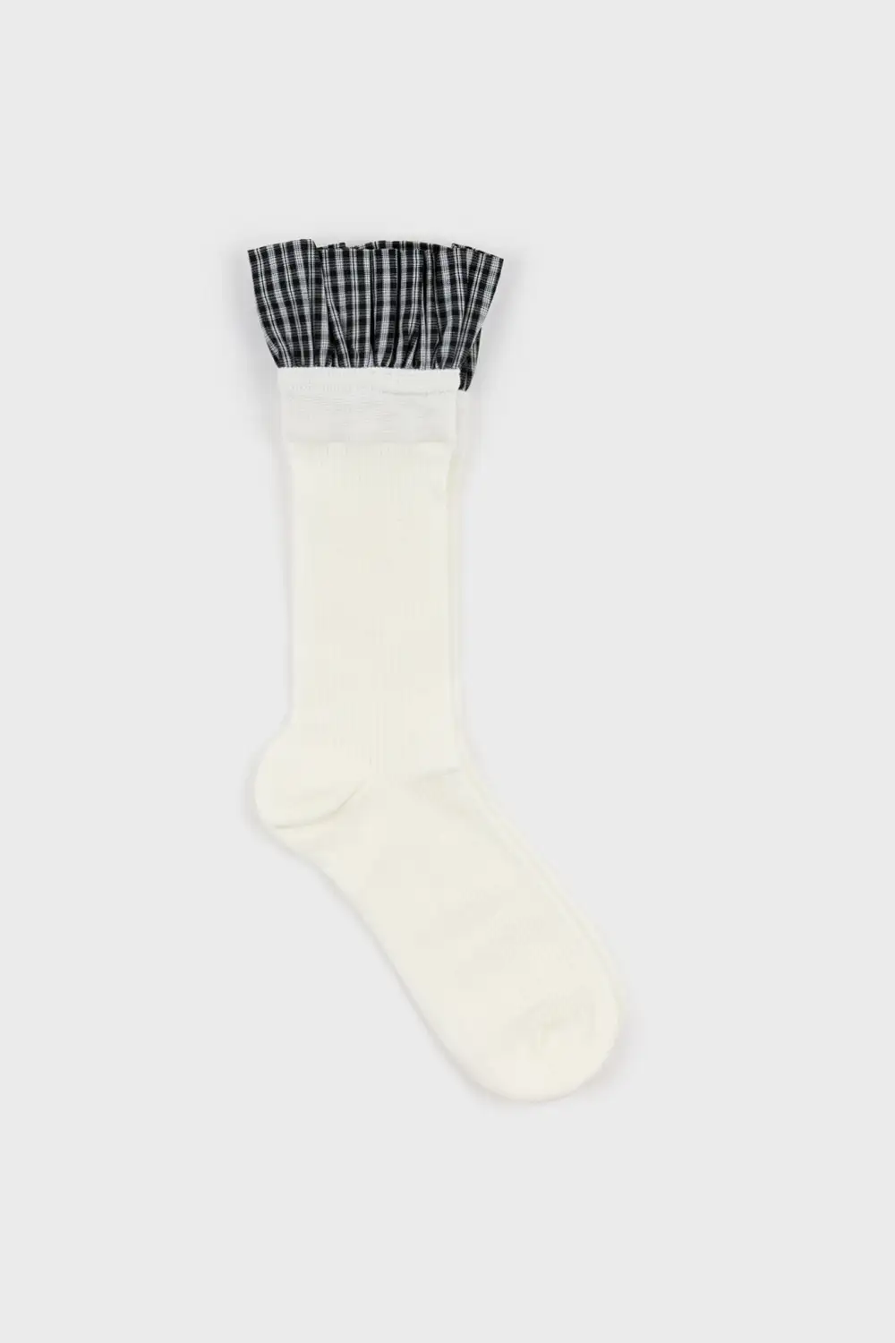 Classic Checked Ruffle Trim Socks