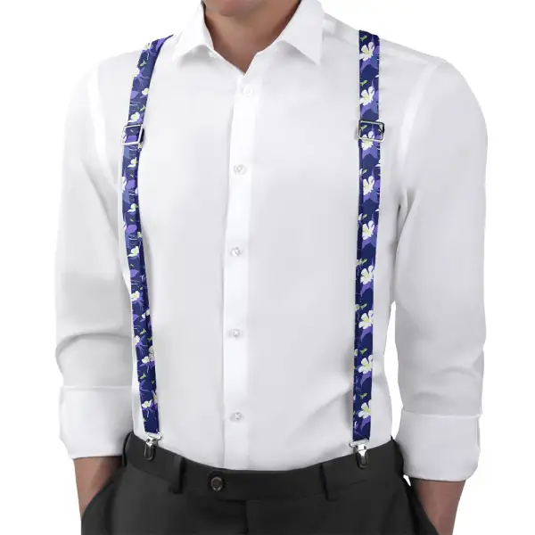 Columbine Floral Pattern Suspenders
