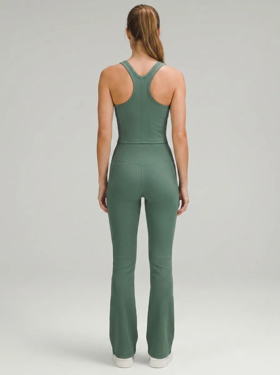 Training Active-Look Women's Tank Top Flare Pants Active Set