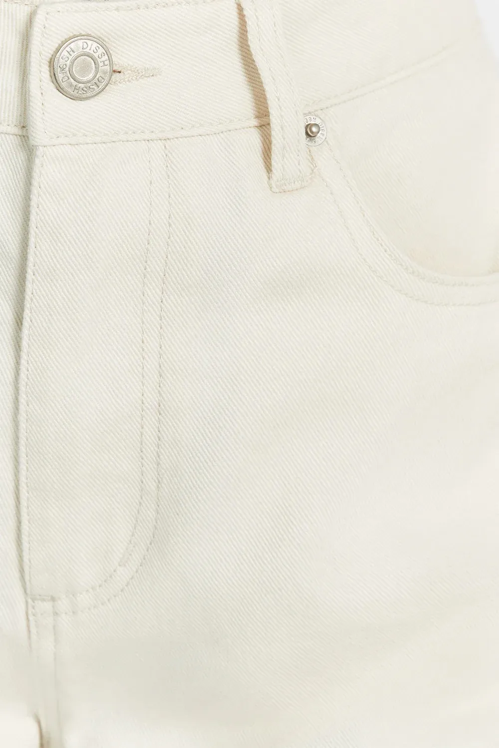 CREAM DENIM SHORT