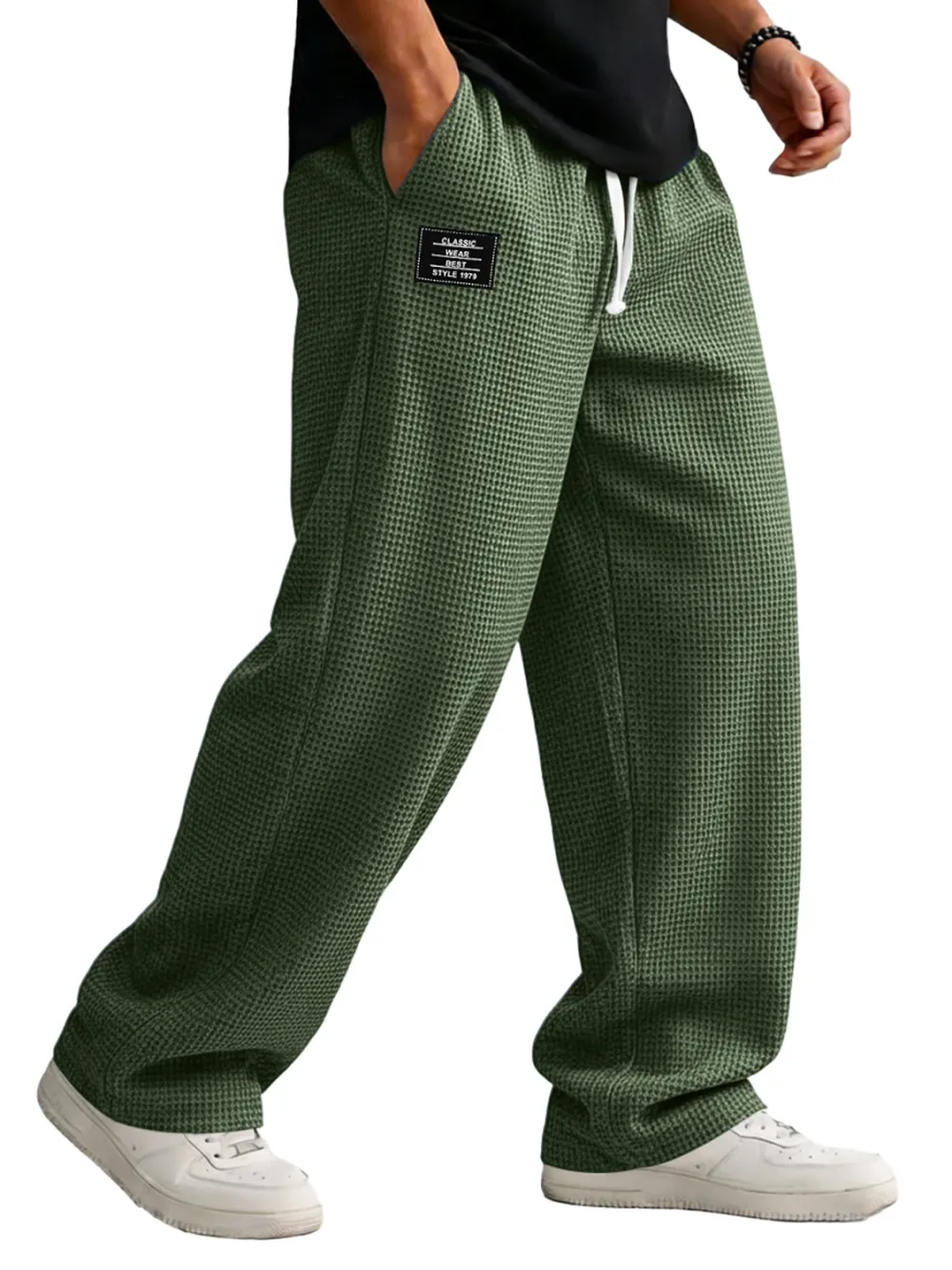 Textured Knit Pull On Trousers