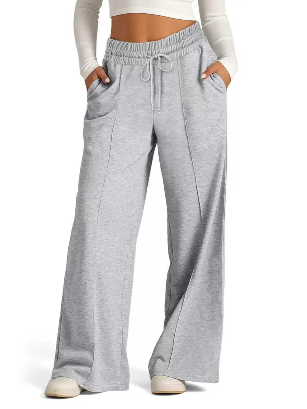 Wide Leg Drawstring Relaxed Fit Pocketed Pants