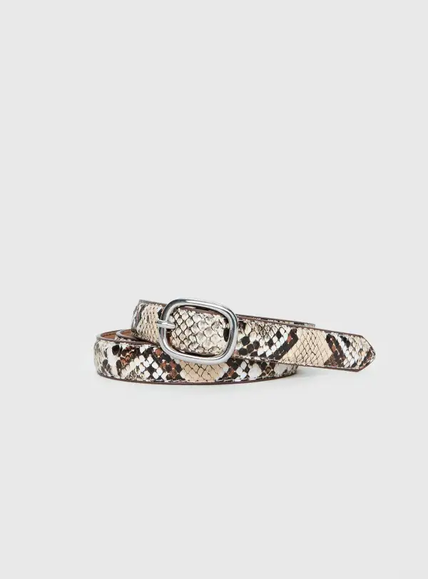 Buckle Faux Leather Smooth Belt