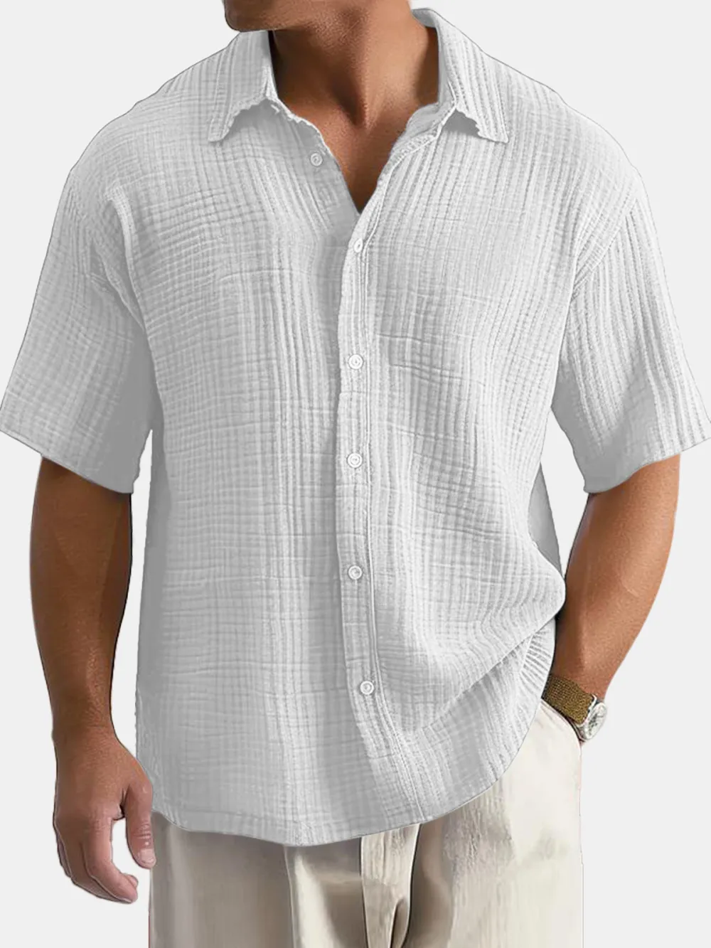 Textured Short Sleeve Shirt