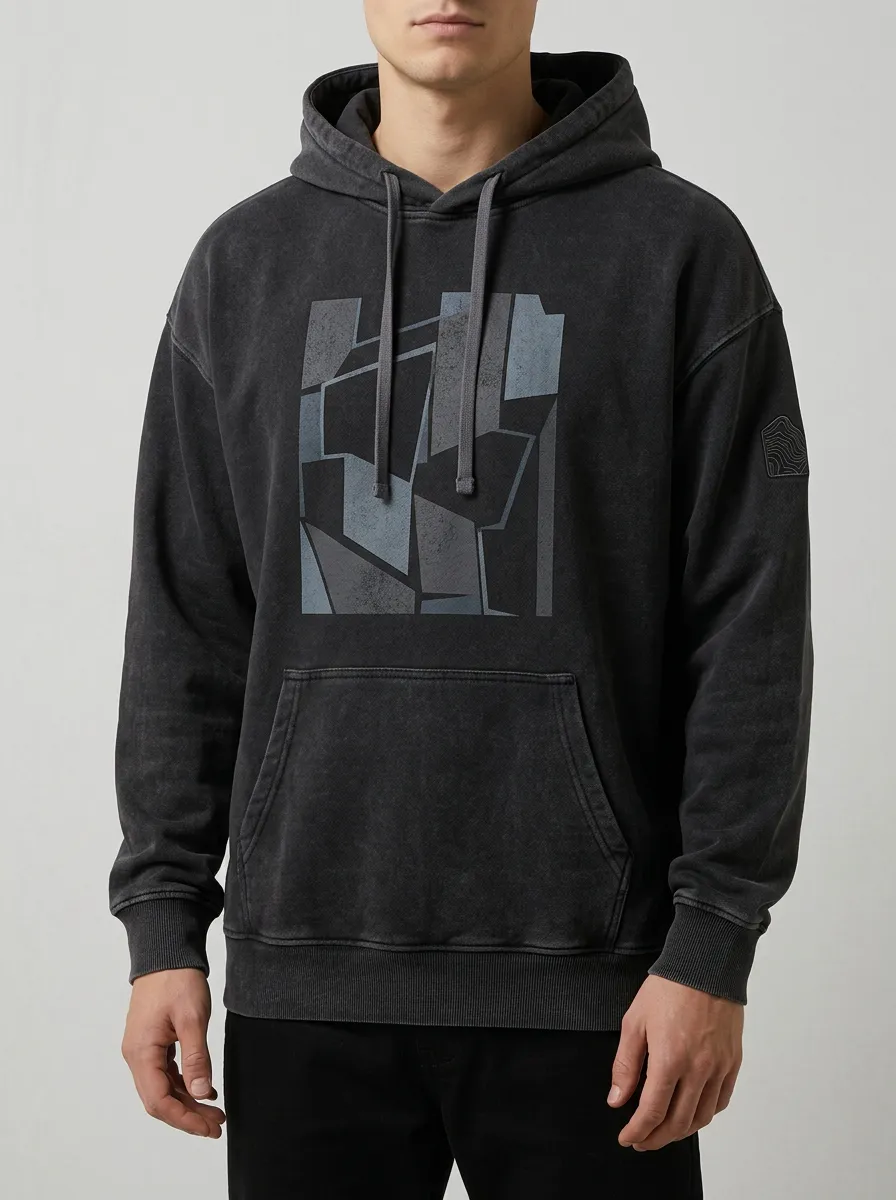 Men's Everyday Abstract Geometric Pattern Print Hoodie