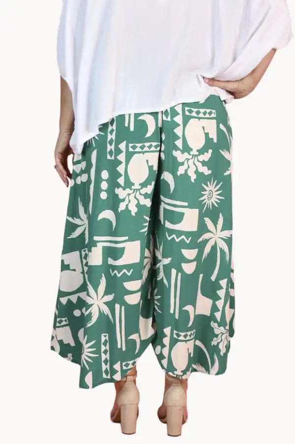 Wide Waist Pleated Pants