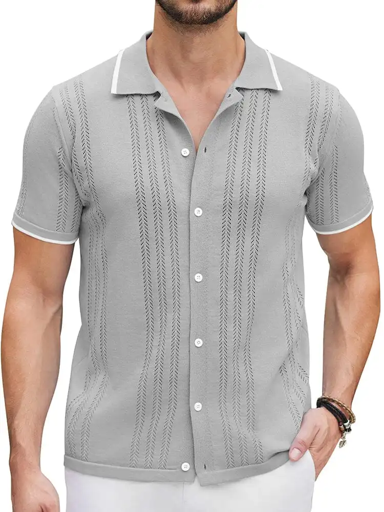 Casual Breathable Knit Shirt