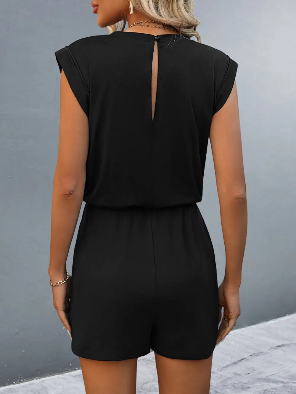 Cap Sleeve Knit Romper