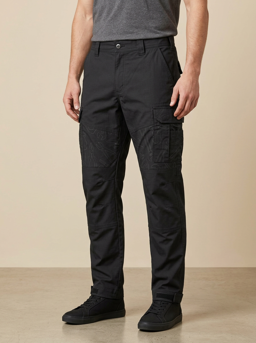 Unisex Mechanic Tool Pattern Tactical Work Pants