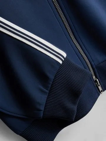 7-15yrs | Side Stripe Zip-Up Sweatshirt