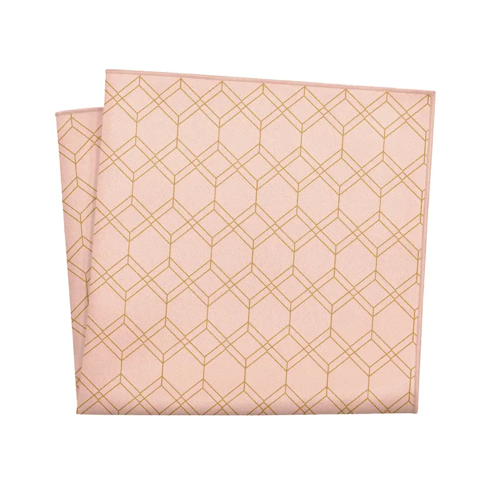 Smart Graceful Art Deco Geometric Pocket Square