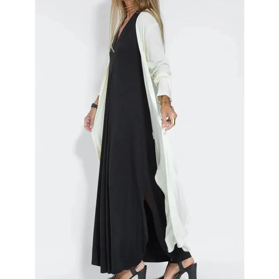 Full Size V Neck Sleeveless Maxi Dress with Slit Plus Size