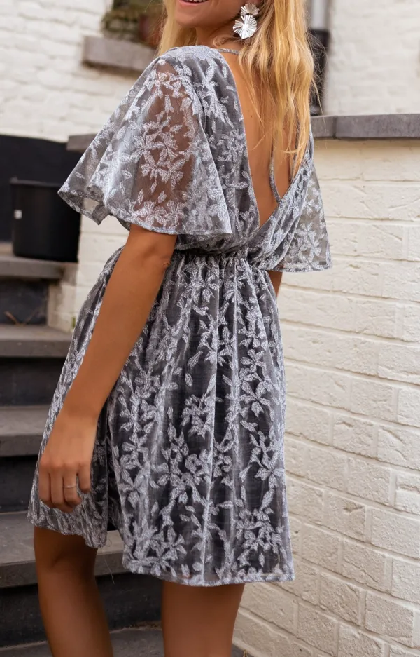 Floral Short Sleeve Mini Dress