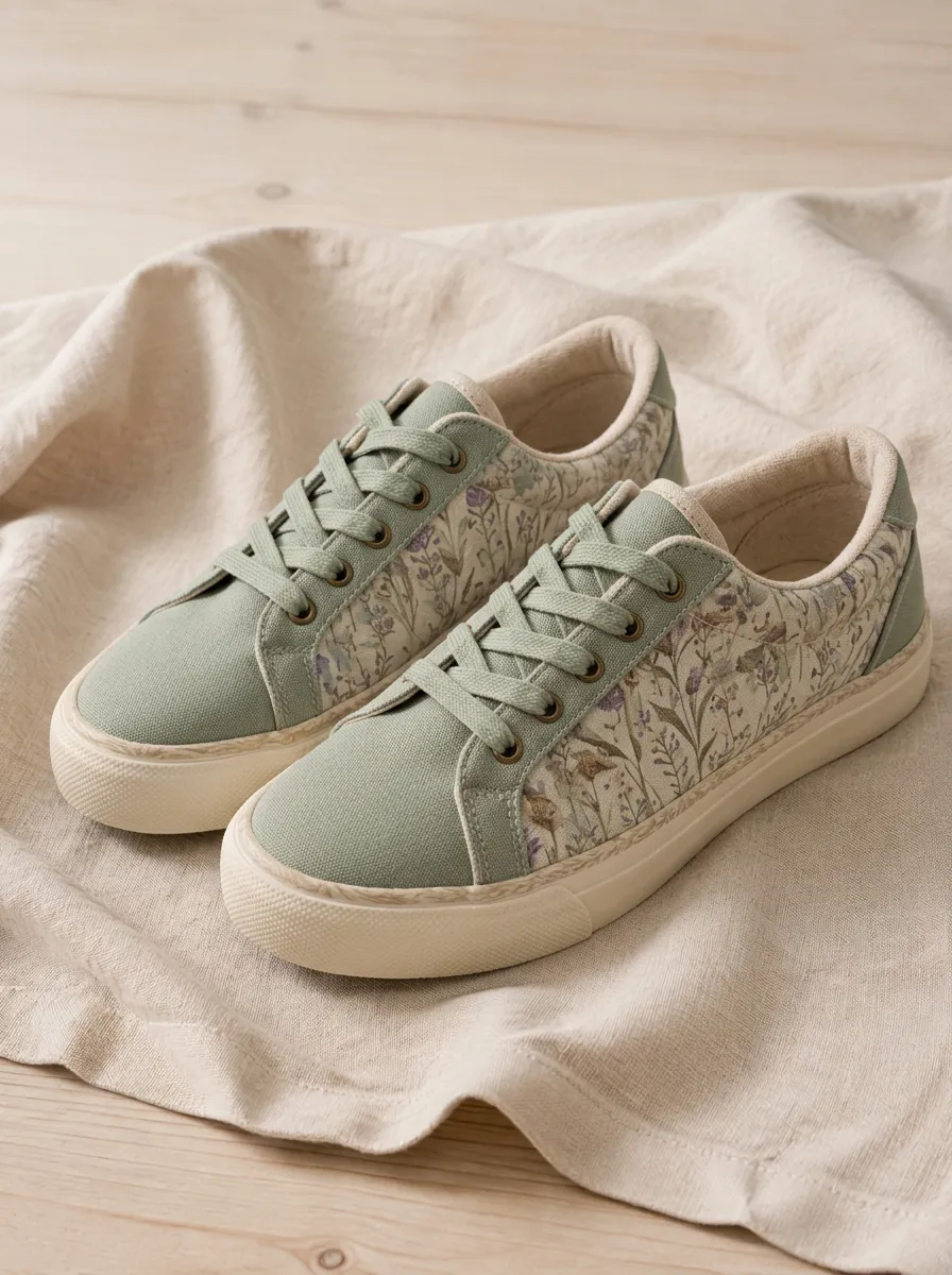 Women's Floral Botanical Playful Skate Shoes