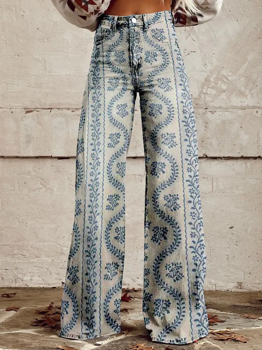 Wide Leg Floral Print