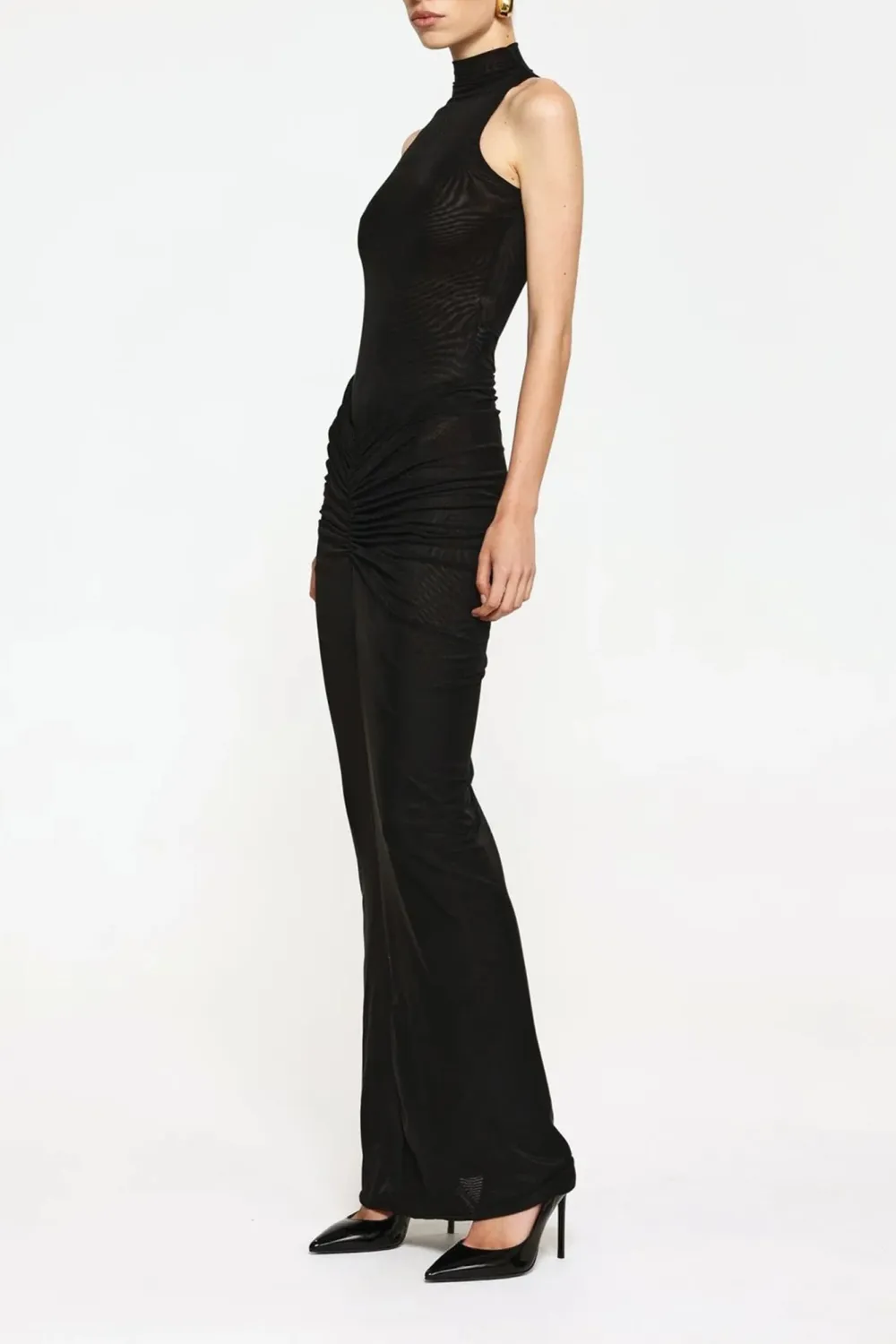 Black Off-Shoulder Comfortable Breathable Bodysuit