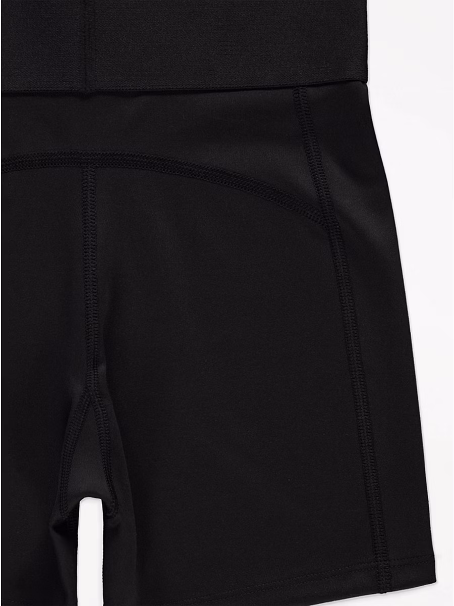 Black Active Cycling Shorts detail 2