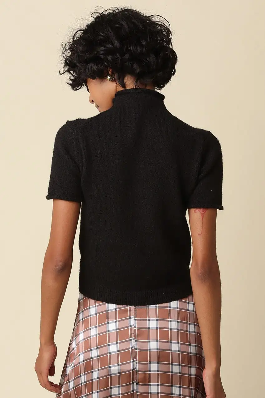 Relaxed Mock Neck Top