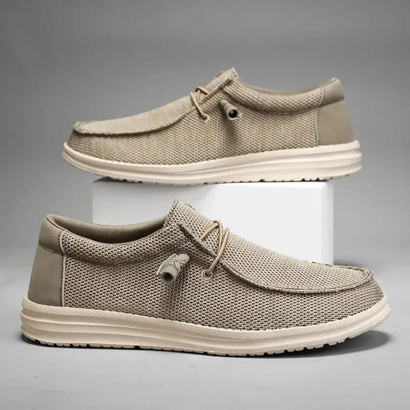 Breathable Canvas Slip-On Casual Shoes