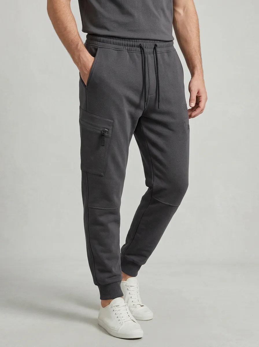 Contemporary Graphic Print Outdoor Look Men's Cargo Jogger Pants
