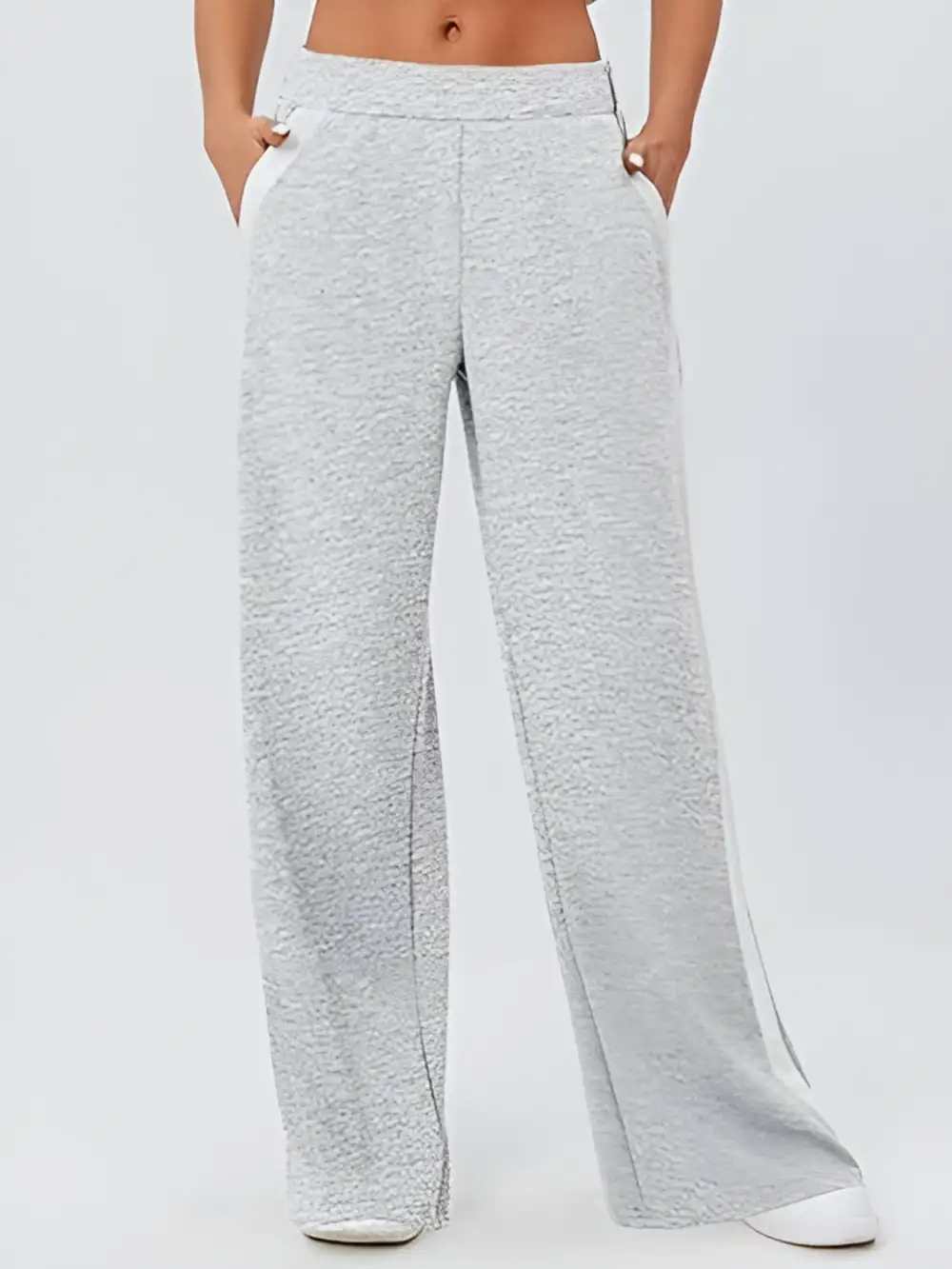 Relaxed Side Striped Wide Leg Pants