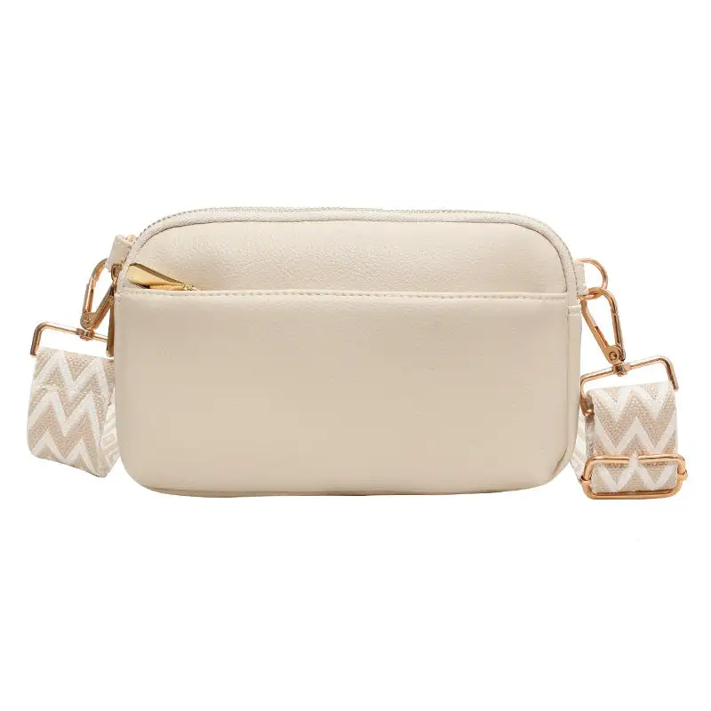 Soft Compact Faux Leather Square Crossbody Bag