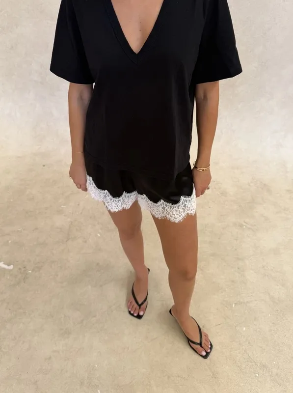Black V-Neck Tee