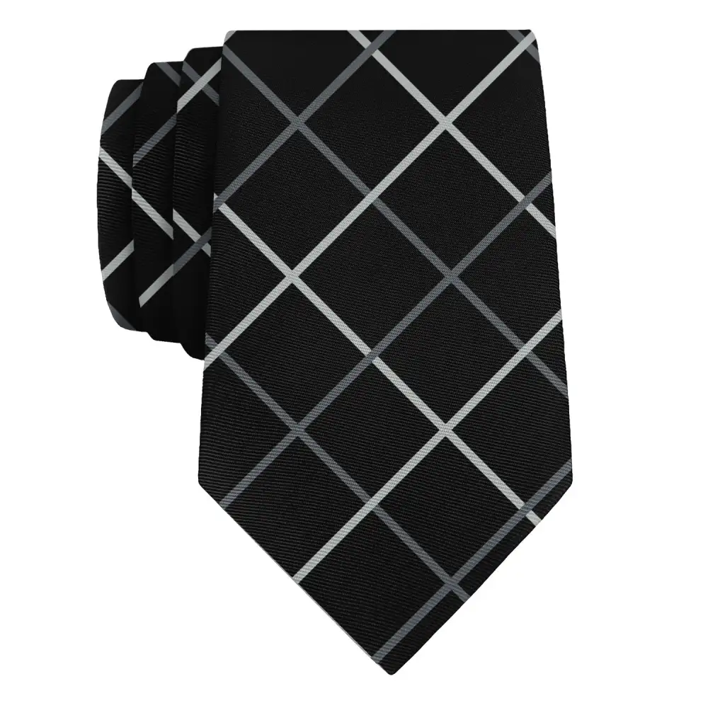 Polished Plaid Texture Necktie