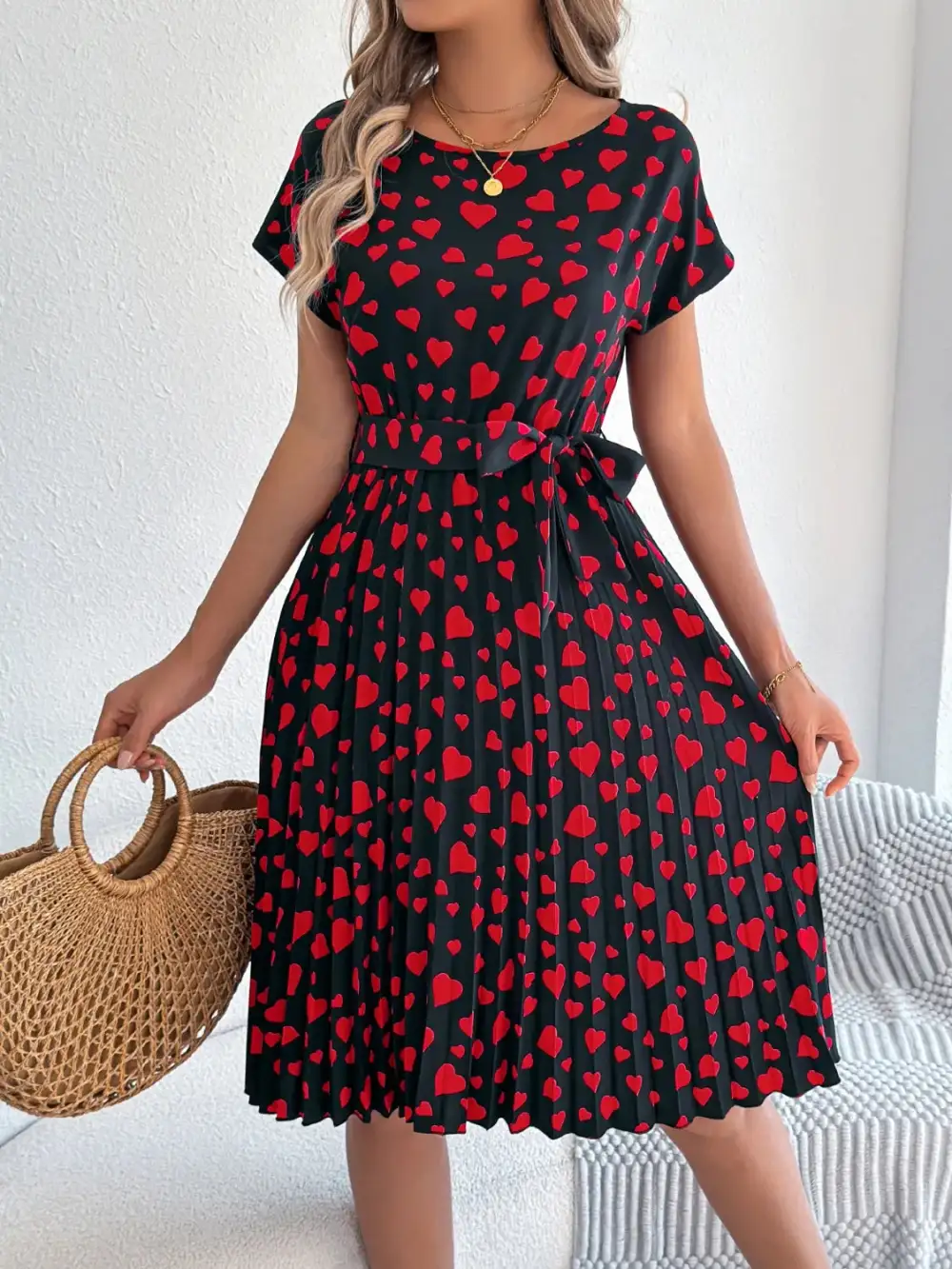 Everyday Tie Detail High Waist Dress