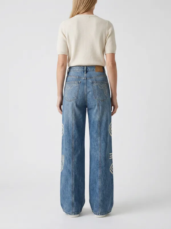 Women's Wide Leg Casual Denim Jeans