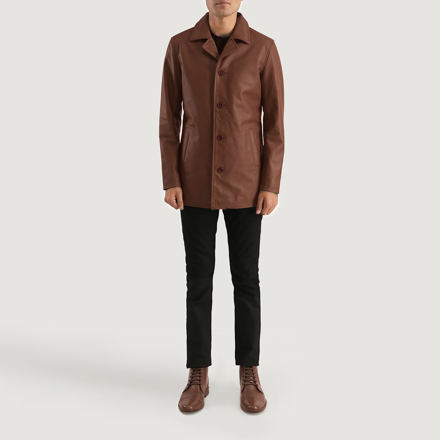 Men's Casual Leather Coat