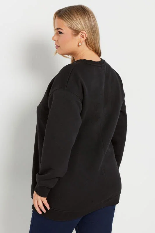 Black Teddy Bear Christmas Print Sweatshirt detail 3