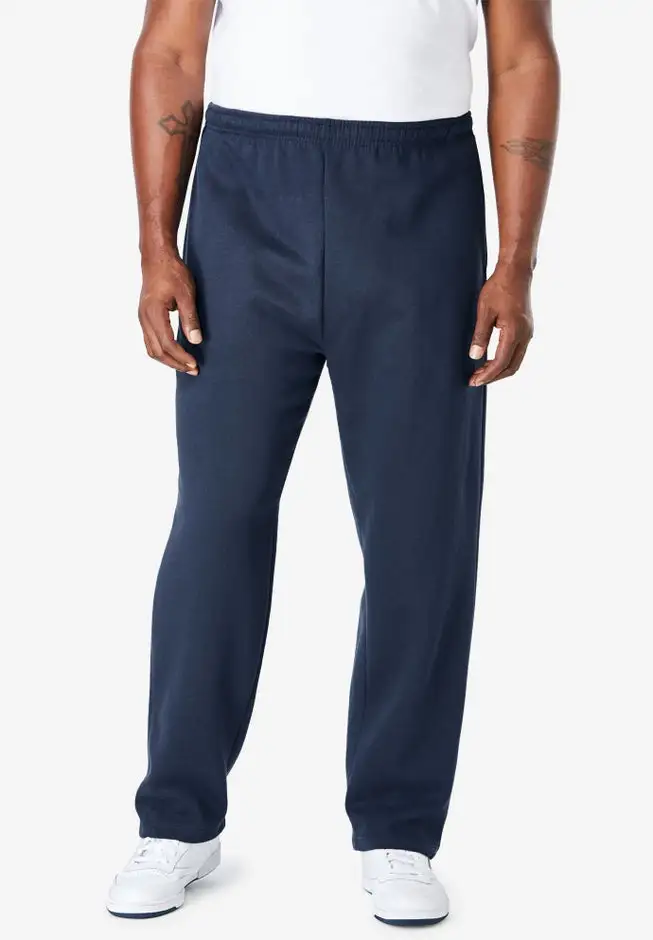 Fleece Open-Bottom Sweatpants